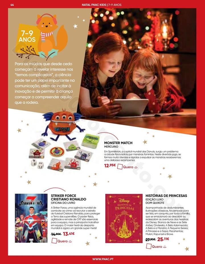 Antevisão Folheto Natal FNAC Kids promoções at