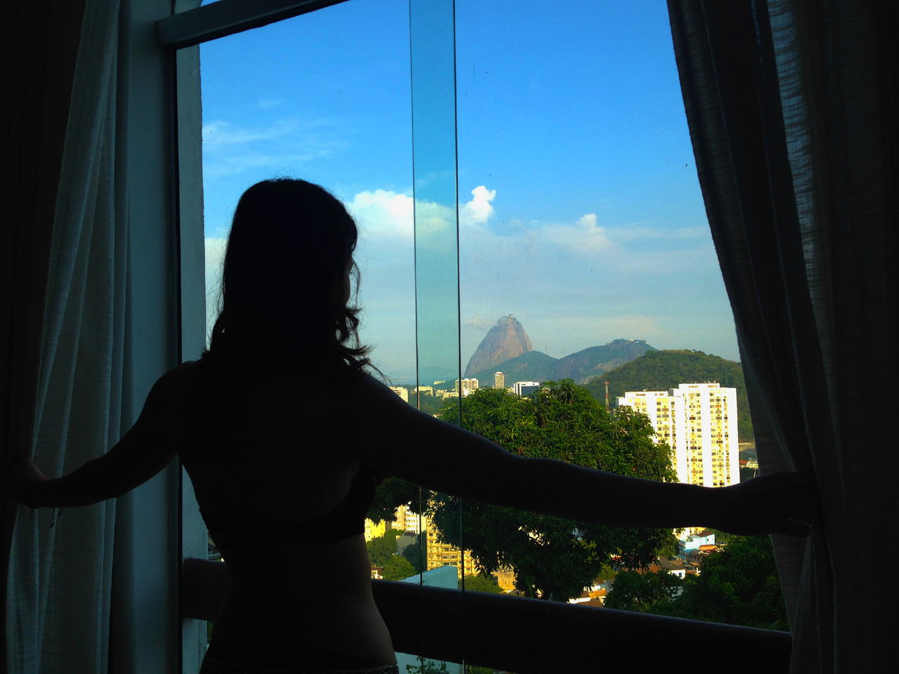 Visto do nosso hotel em Santa Teresa