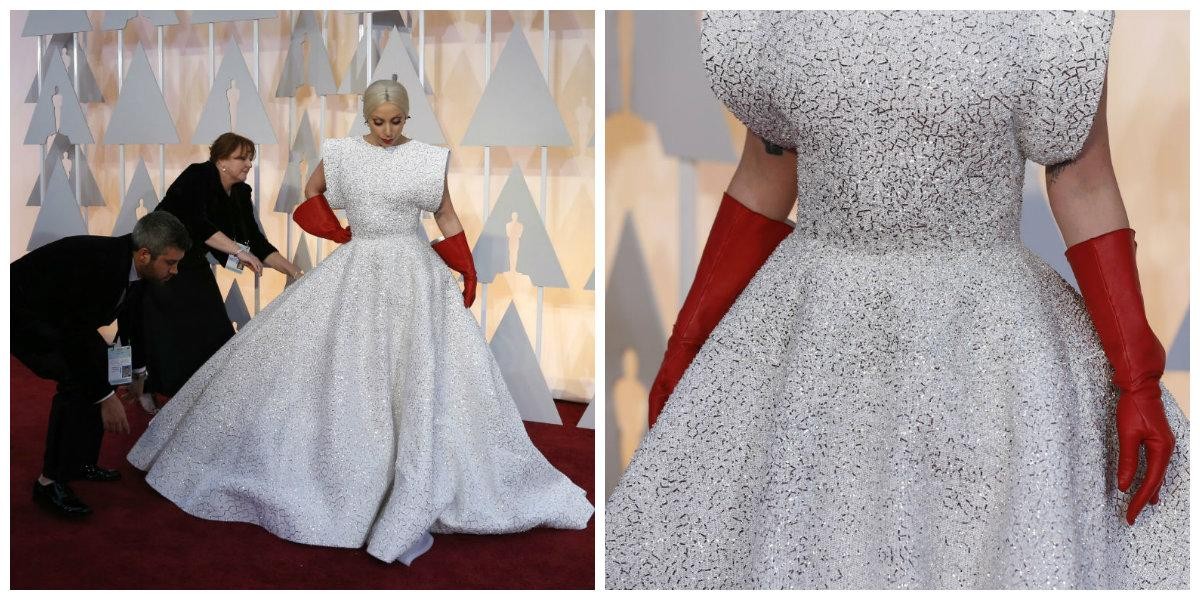 lady gaga vestido oscares 2015.gif