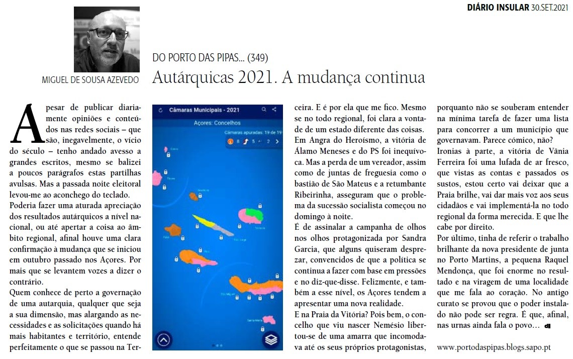 128 Autárquicas 2021. A mudança continua - DI 30