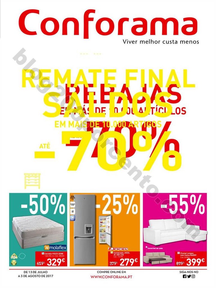 Antevisão Folheto CONFORAMA Remate Saldos promoç