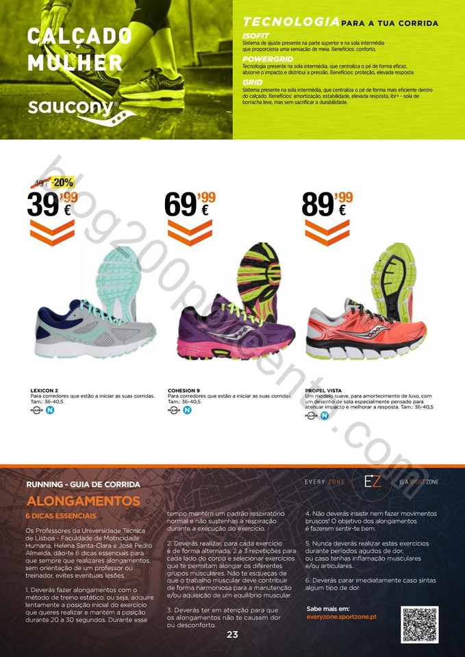 Novo Folheto SPORT ZONE Running de 14 setembro a 1