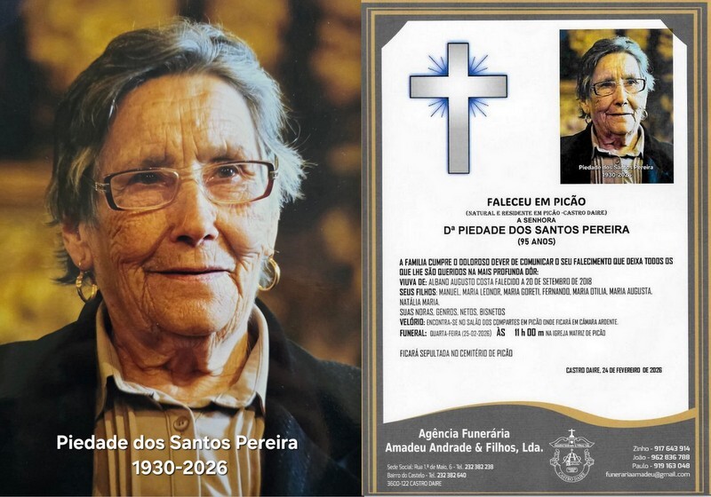 FOTO RIP DE PIEDADE DOS SANTOS PEREIRA -95 ANOS (P