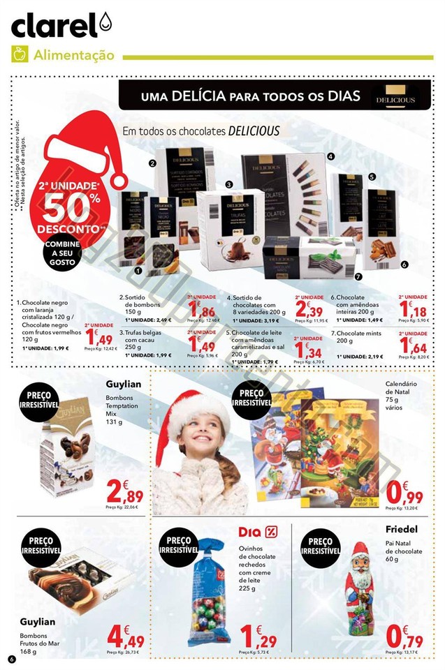 Antevisão Folheto CLAREL Natal promoções de 3 a