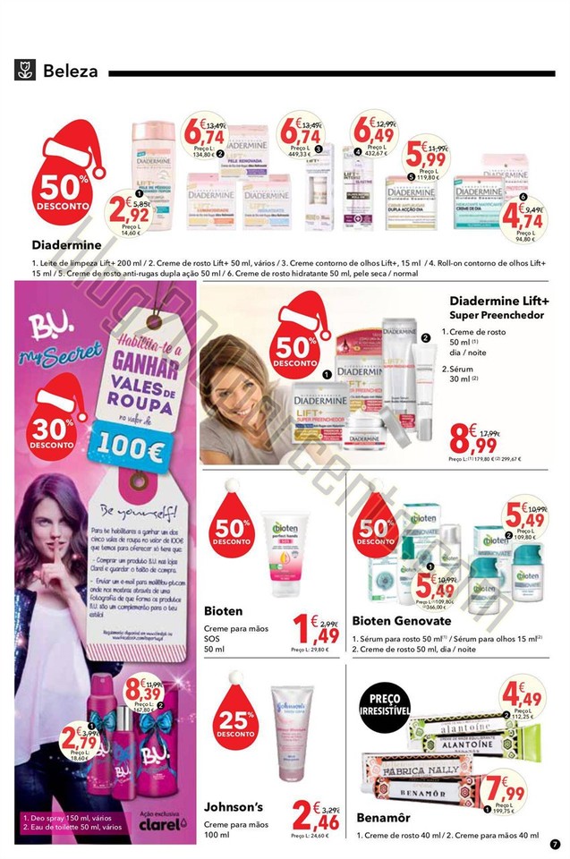 Antevisão Folheto CLAREL Natal promoções de 3 a