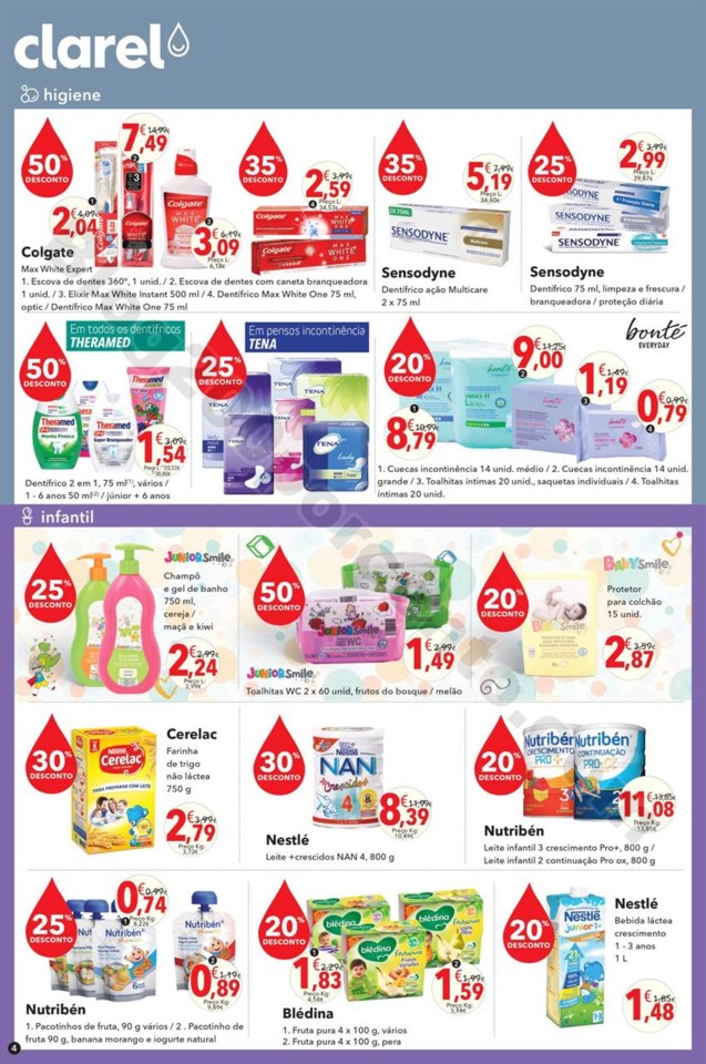 Antevisão Folheto CLAREL Promoções de  19 abril