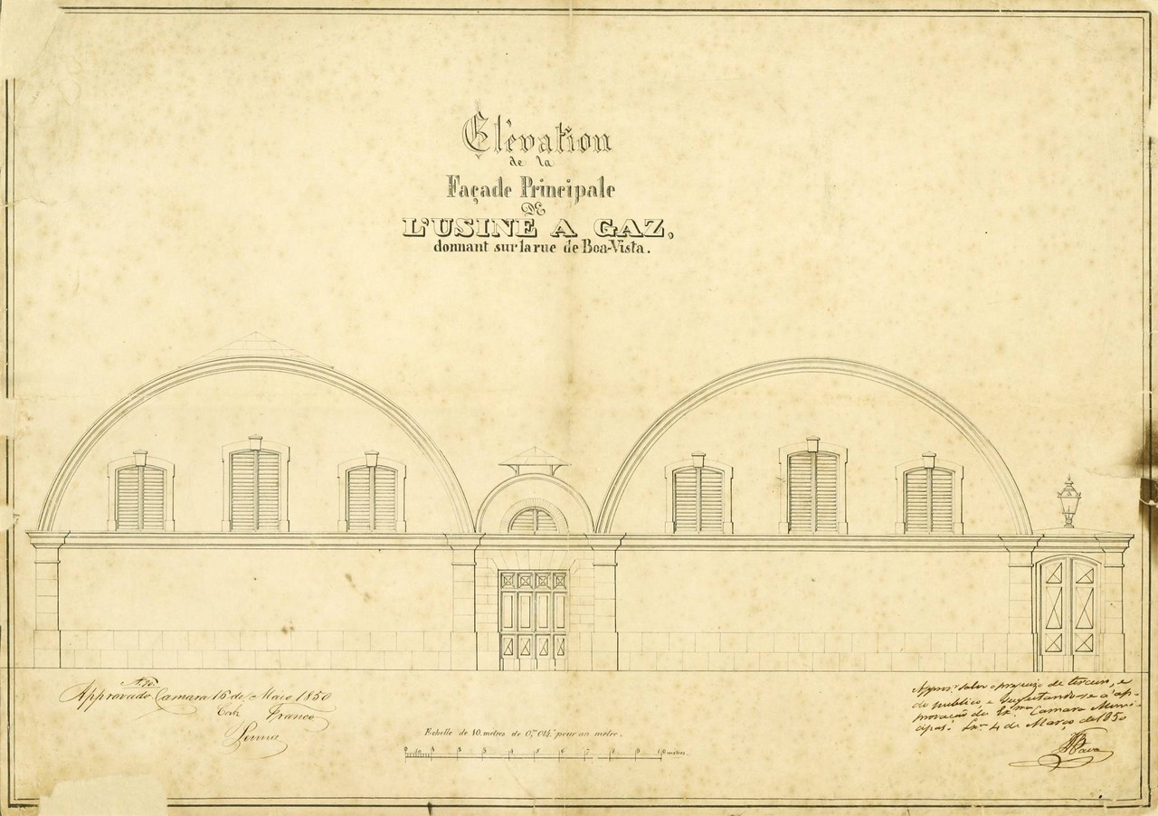 Prospeto da elevação da fachada principal da Fá