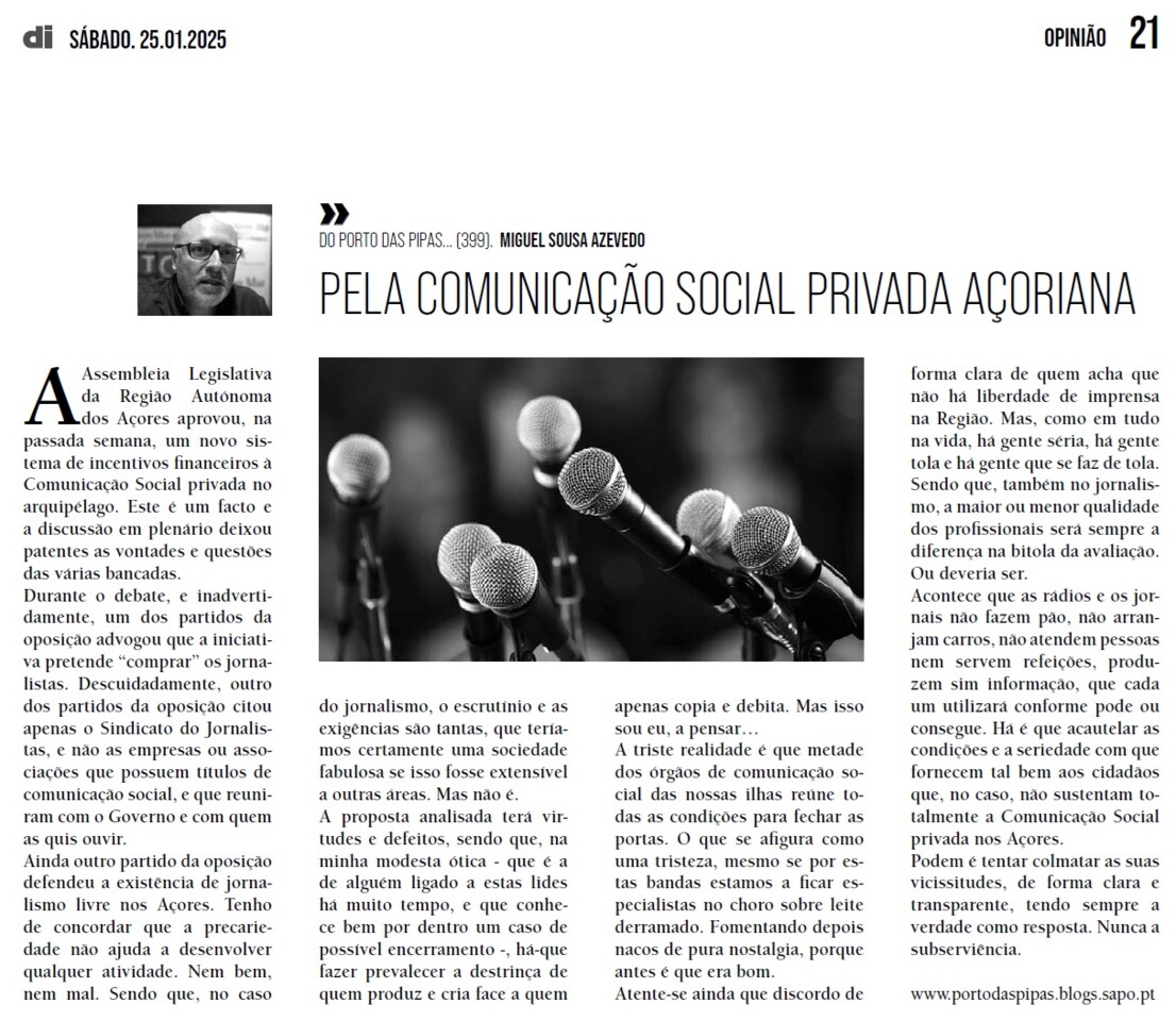 176 Pela Comunicação Social privada açoriana - 