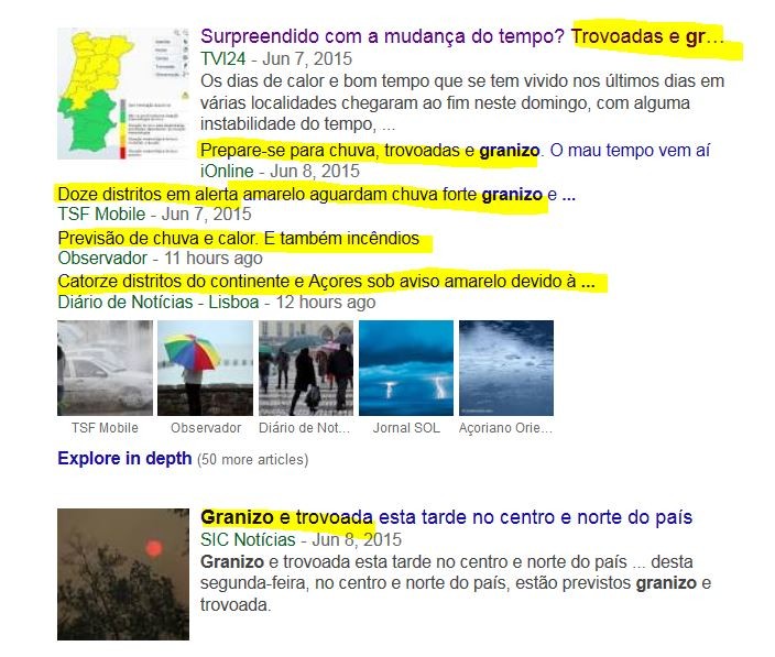 Trovoadas e granizo. E até incêndios! (Previsões meteorológicas para 9/VI/15) Trovoadas e granizo. E até incêndios! (Previsões meteorológicas para 9/VI/15)