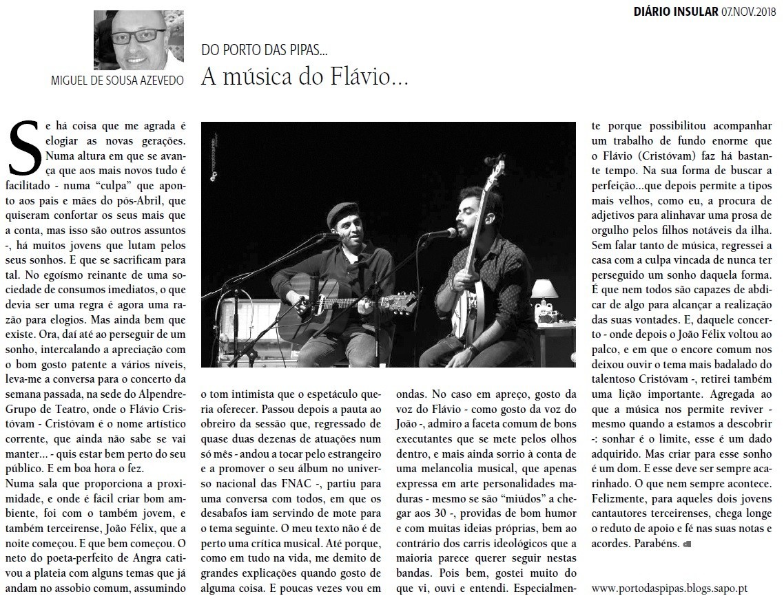 77 A música do Flávio - DI 7NOV18.jpg