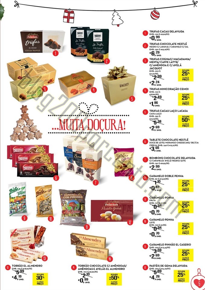 Antevisão folheto CONTINENTE Natal Alimentar de 8