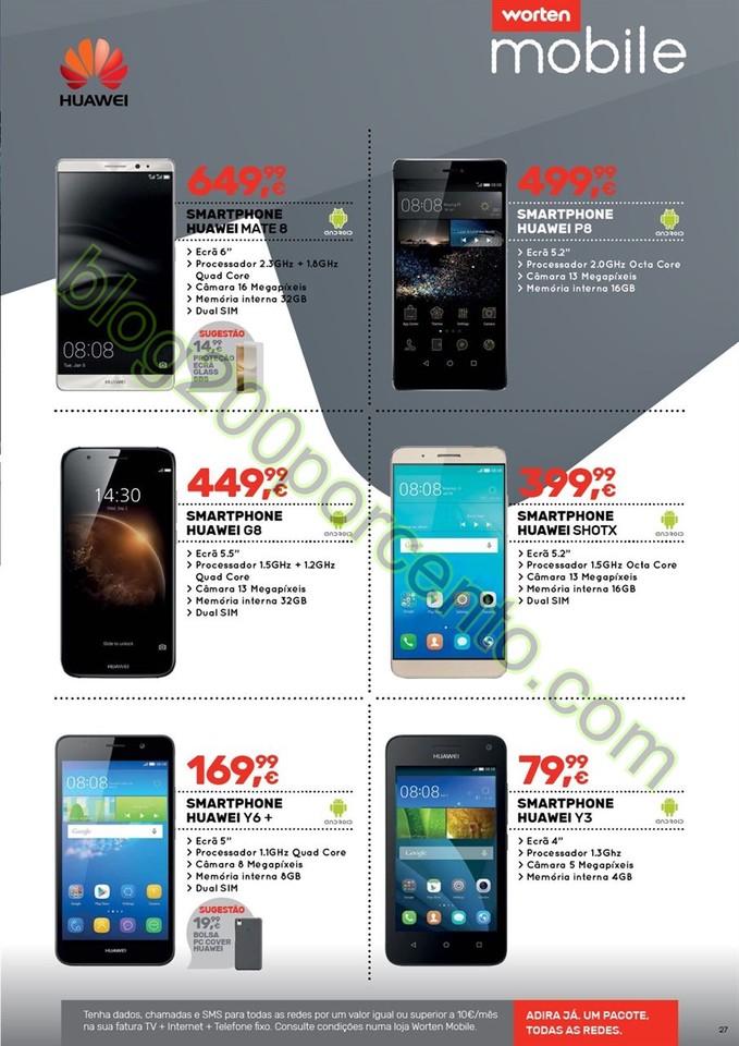 Novo Folheto WORTEN Mobile promoções até 31 mar