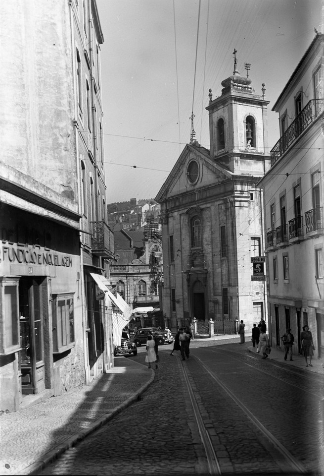 Rua de São Lázaro e Igreja do Socorro antes das 