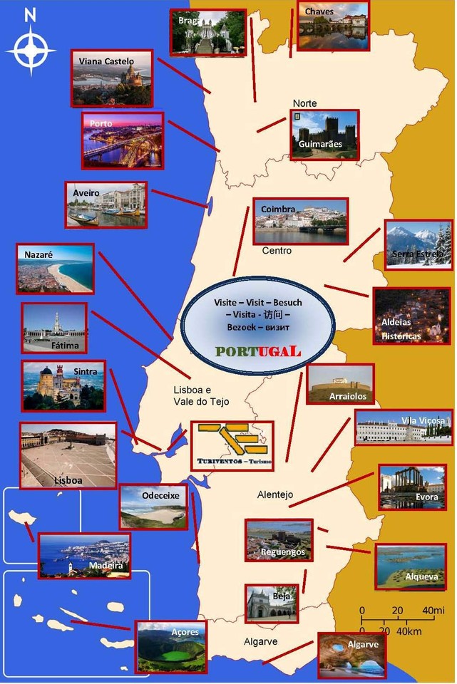 mapa de portugal o que visitar Visitar Portugal Turiventos Turismo E Eventos mapa de portugal o que visitar