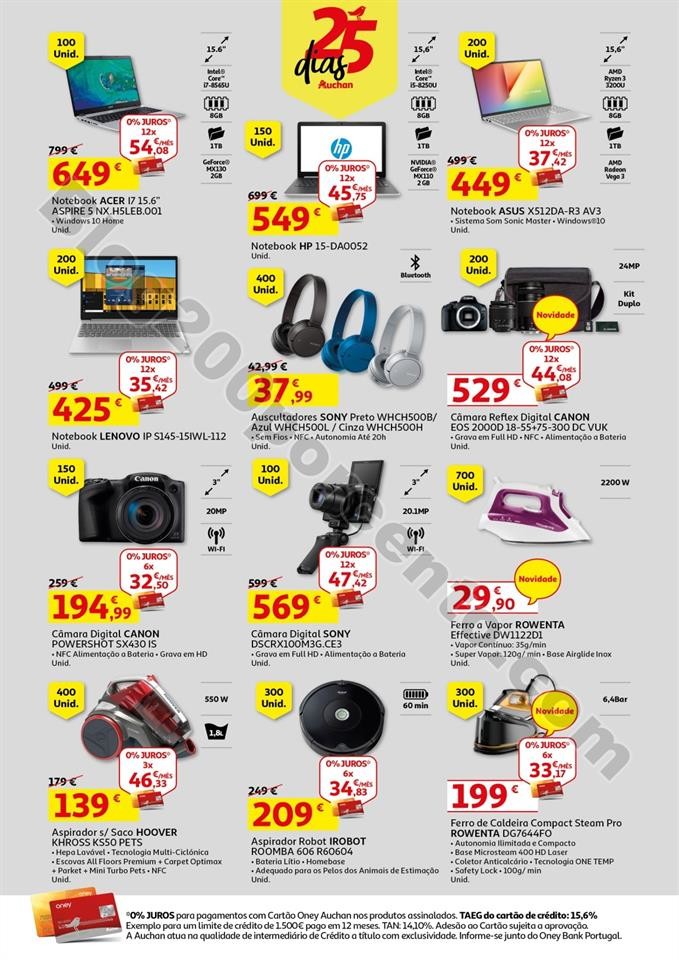 Antevisão Folheto AUCHAN 25 dias tecnologia + ret
