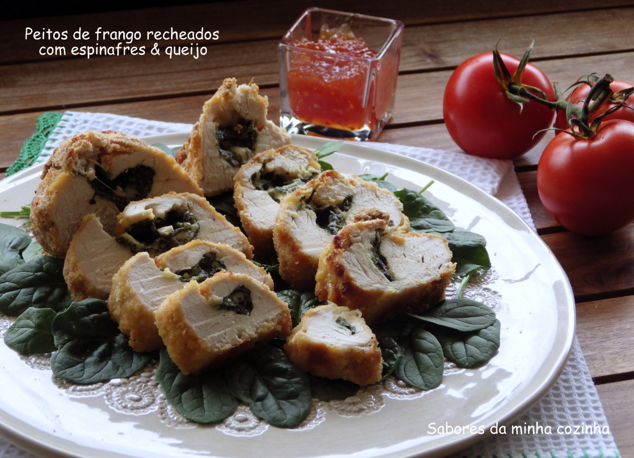 Peitos De Frango Recheados Com Espinafres And Queijo Sabores Da Minha