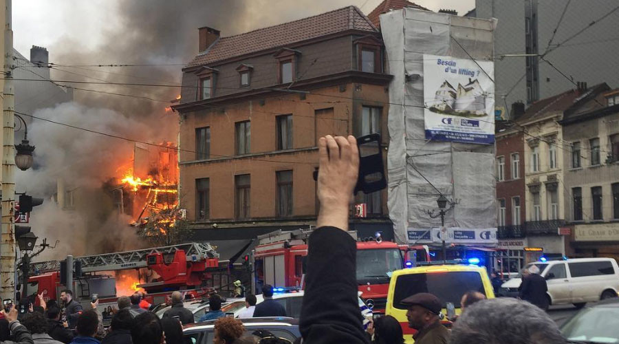 Explosão de prédio, Bruxelas (Gilles Martin, 2017)
