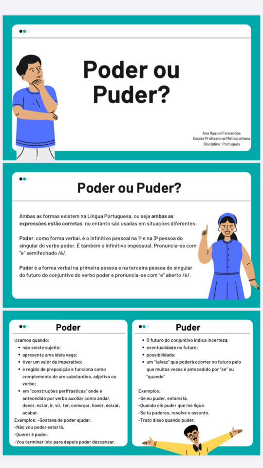 Poder ou puder: qual é a diferença?