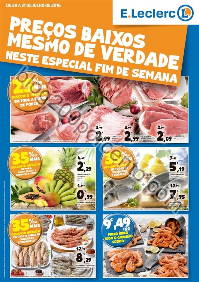 Antevisão Folheto E-LECLERC Fim de semana de 29 a