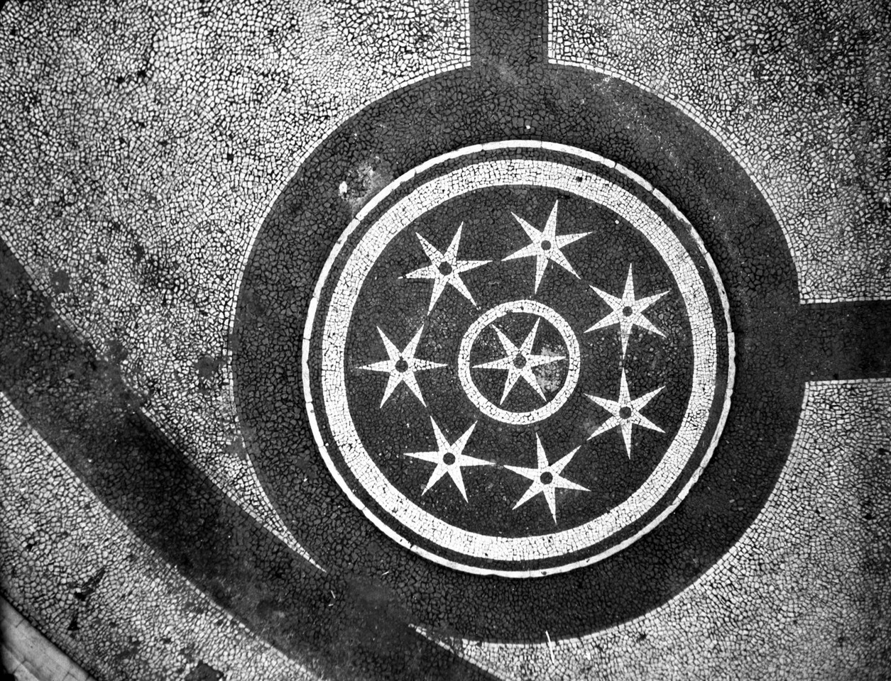 Calçada portuguesa, Largo S. Domingos, 1940, foto