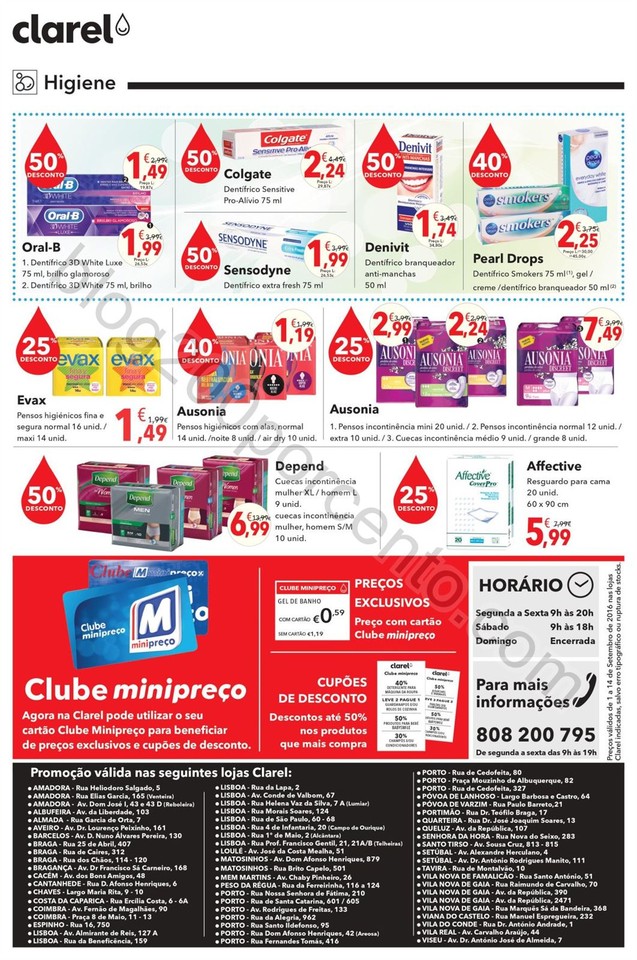 Novo Folheto CLAREL Promoções de 1 a 14 setembro