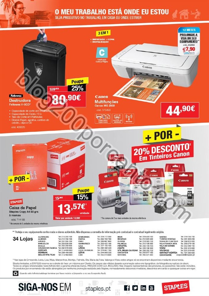 Antevisão Folheto STAPLES Promoções de 2 a 14 j