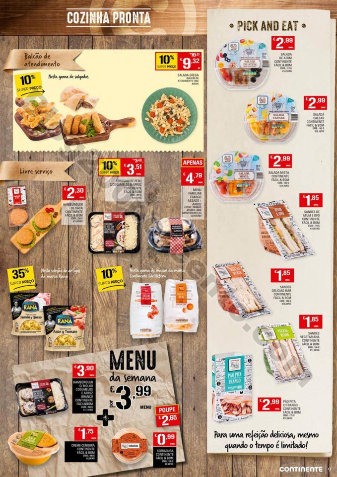 Antevisão Folheto CONTINENTE Promoções de 4 a 1