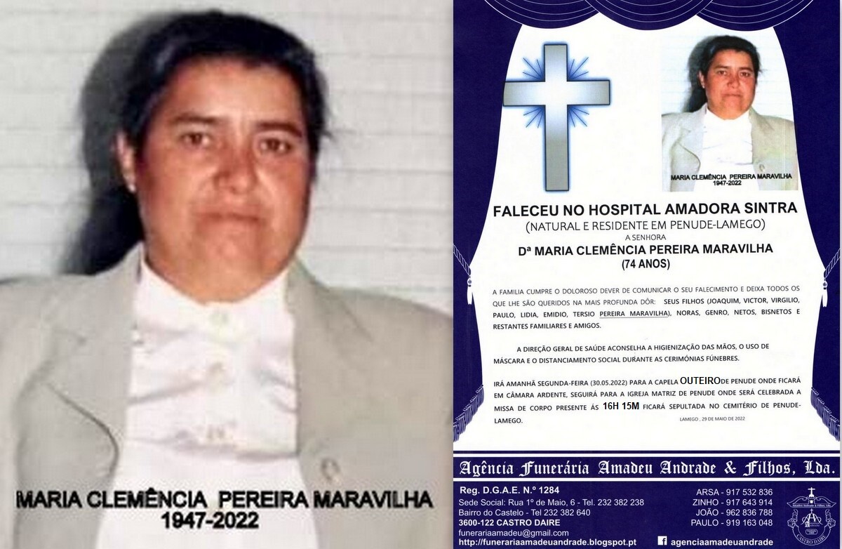 FOTO RIP  DE MARIA CLEMÊNCIA PEREIRA MARAVILHA-74