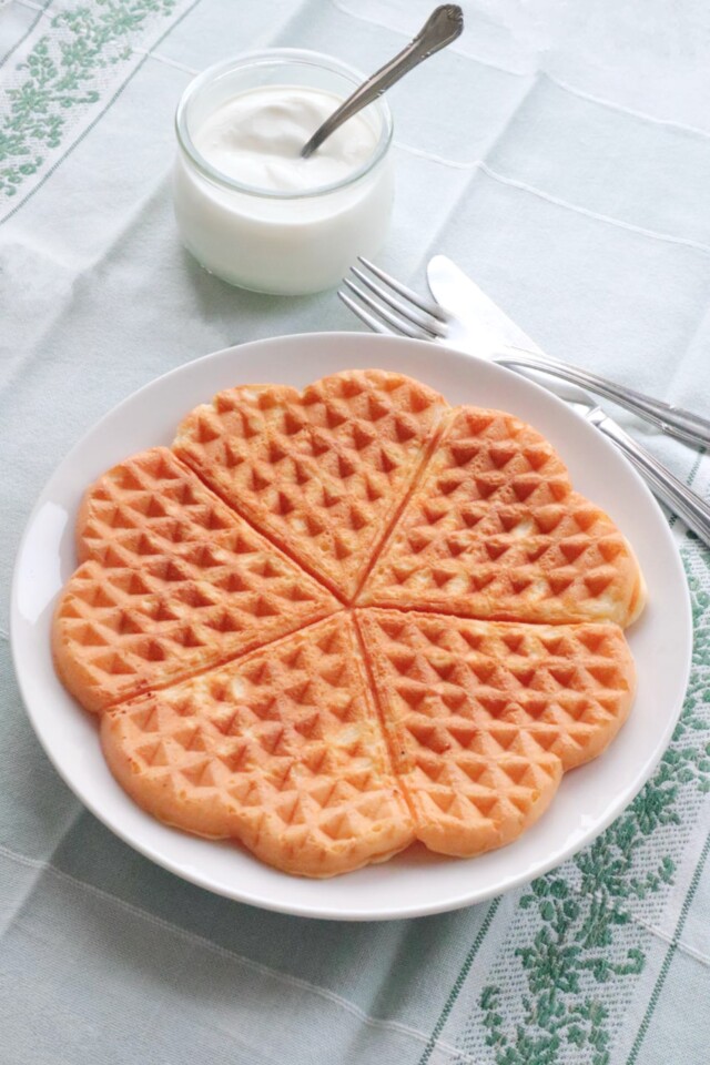 waffles de iogurte