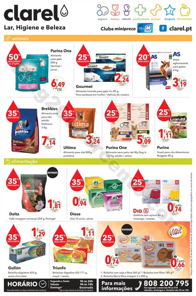 Antevisão Folheto CLAREL Promoções de  19 abril