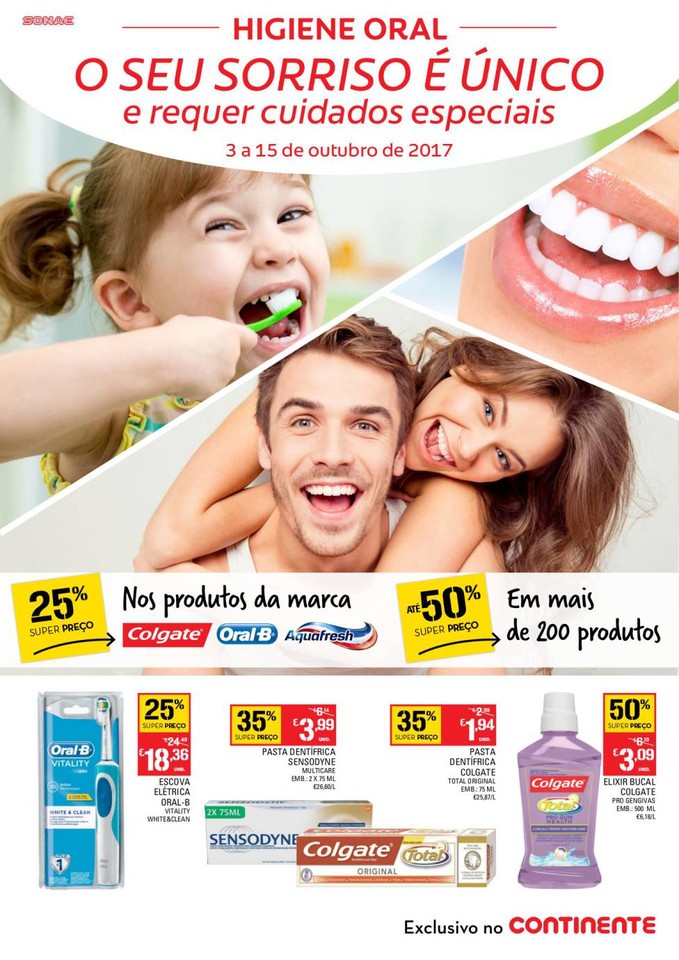 Antevisão folheto CONTINENTE Higiene oral 3 outub
