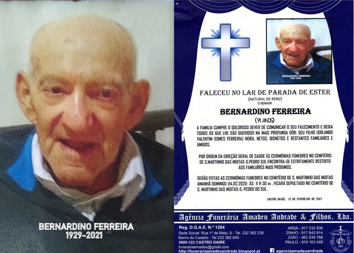 FOTO RIP  BERNARDINO FERREIRA-91 ANOS (S.jpg