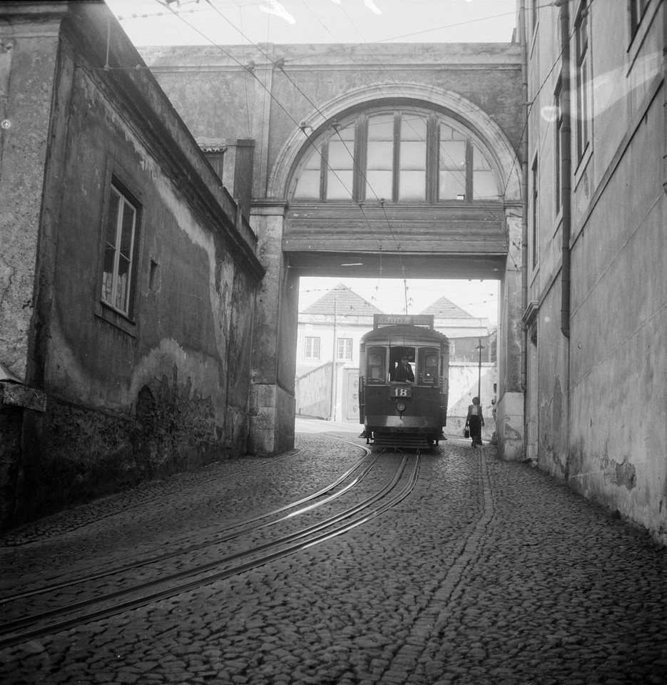 Eléctrico na calçada da Ajuda, foto de Judah.jpg