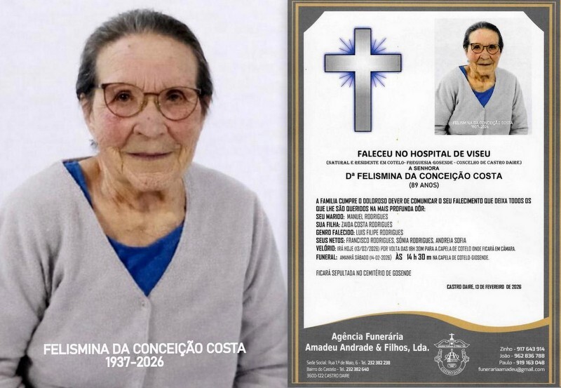 FOTO  RIP DE FELISMINA DA CONCEIÇÃO COSTA  -89 A