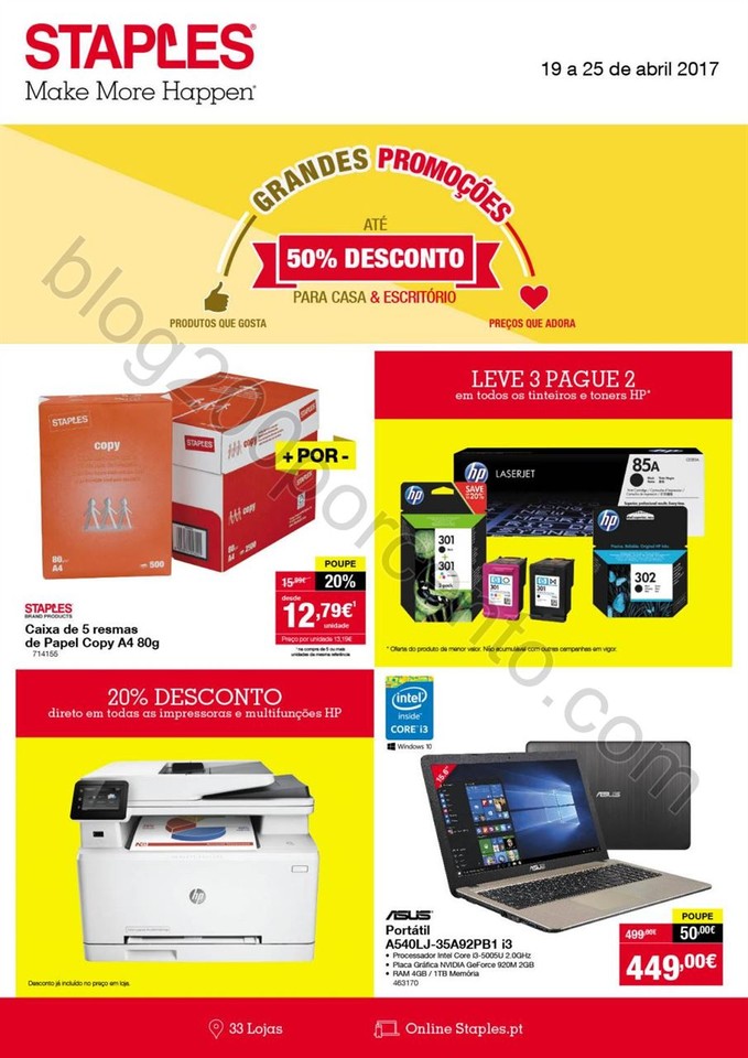 Antevisão Folheto STAPLES Grandes Descontos de 20