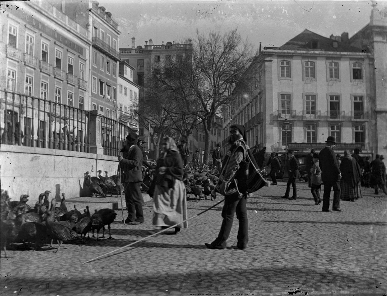 Largo de São Domingos, à esq. o Palácio a funci
