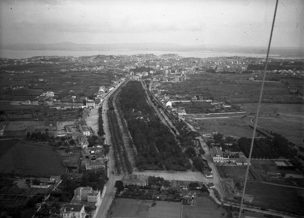 Fotografia aérea do Campo Grande, 1934, foto de P
