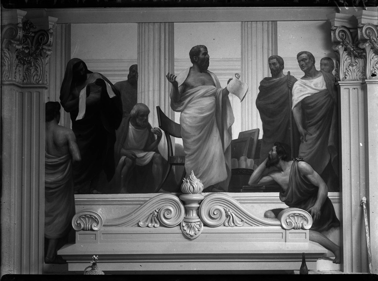 Pitágoras - pintura mural de Veloso Salgado, 1906