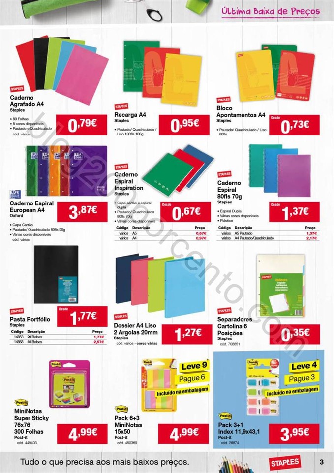 Novo Folheto STAPLES Baixa de preços promoções 