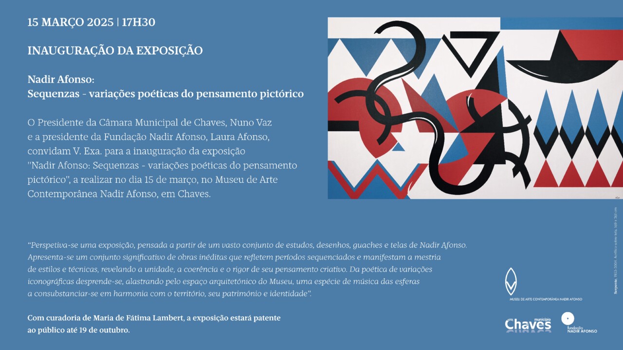 Convite inauguração da  exposição nadir afonso