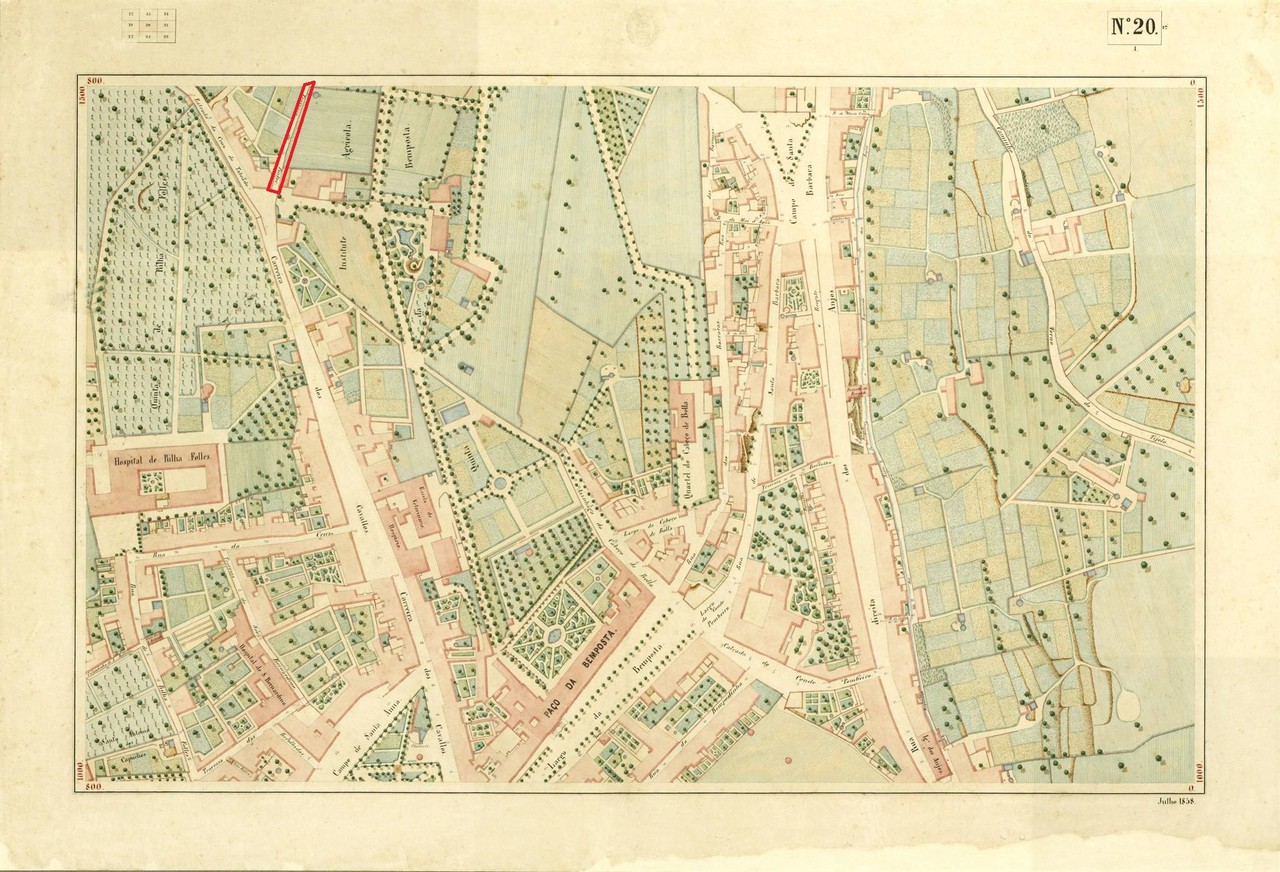 Atlas da carta topográfica de Lisboa, N 20, 1858,
