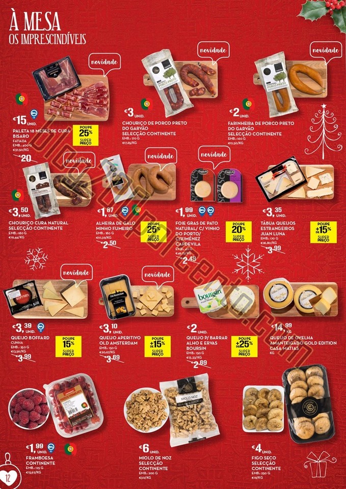 Antevisão folheto CONTINENTE Natal Alimentar de 8