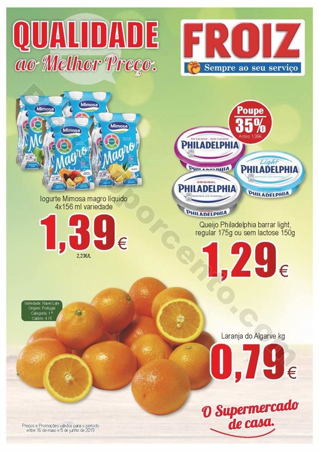 Antevisão Folheto FROIZ Promoções de 16 maio a 