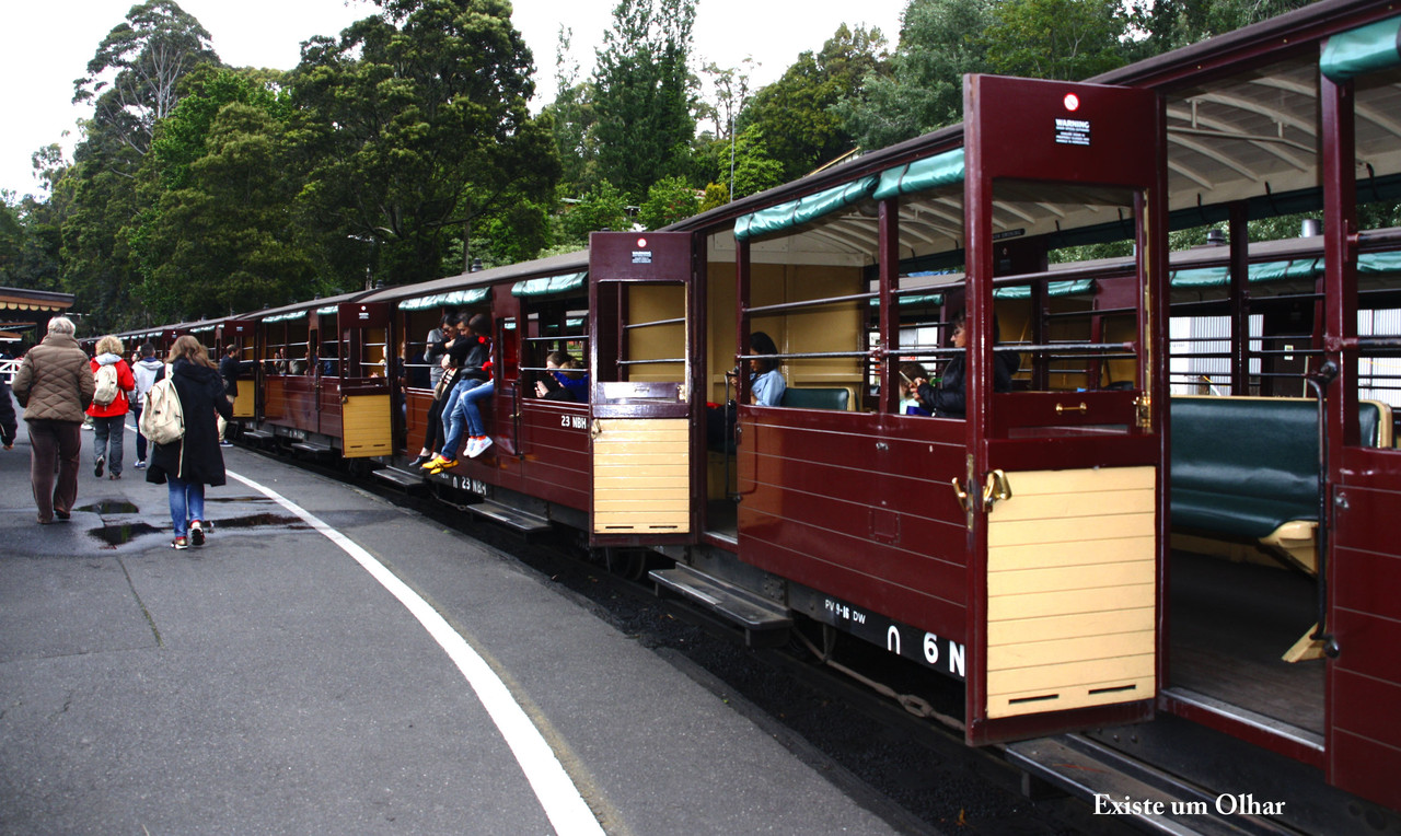 No comboio a vapor