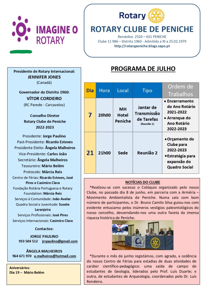 Programa de julho do Rotary Clube de Peniche__page