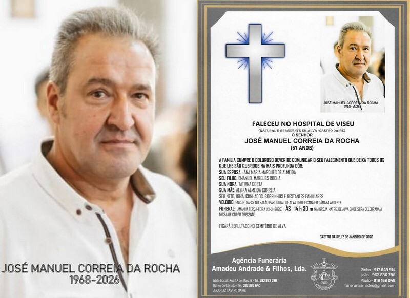 FOTO RIP DE JOSÉ MANUEL CORREIA DA ROCHA -57 ANOS