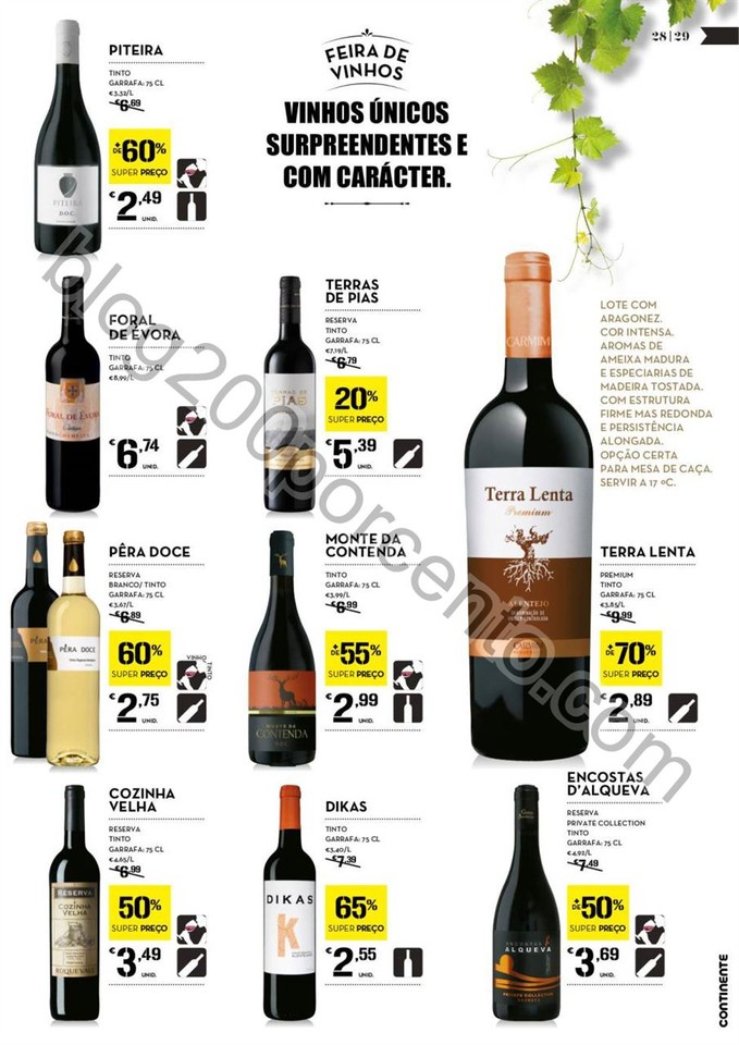Antevisão Folheto CONTINENTE Vinhos promoções d