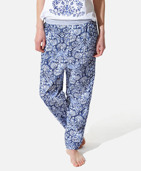 oysho calças pijama estampado primavera verao 201
