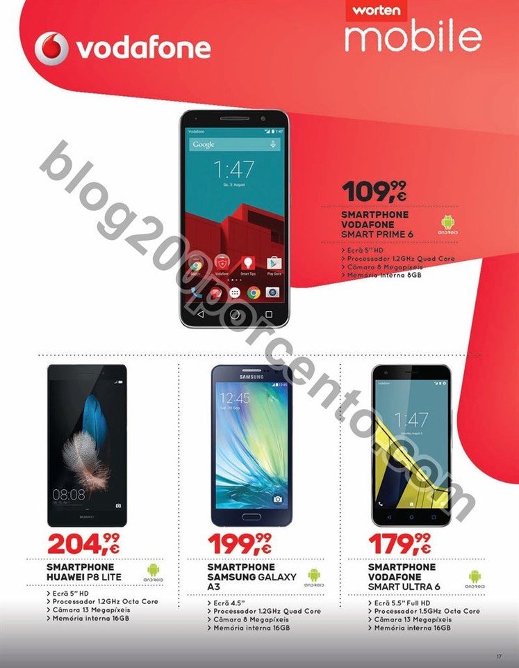 Antevisão Folheto WORTEN Mobile promoções de 9 