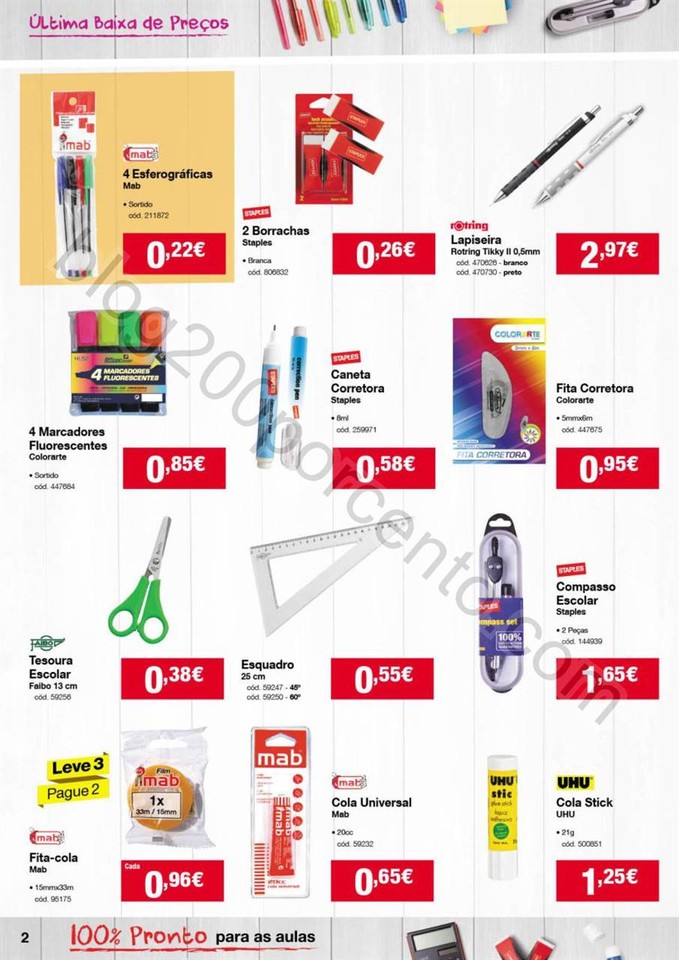 Novo Folheto STAPLES Baixa de preços promoções 